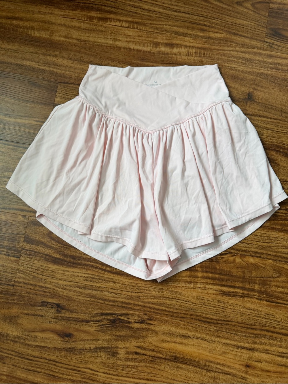 Light Pink Women's Flowy Skort Shorts